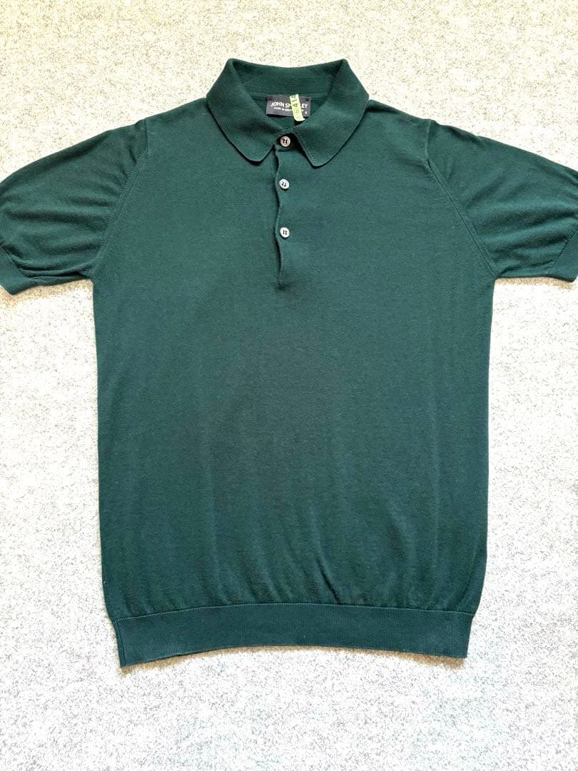 JOHN SMEDLEY ジョンスメドレー ニットポロシャツ エメラルドグリーン