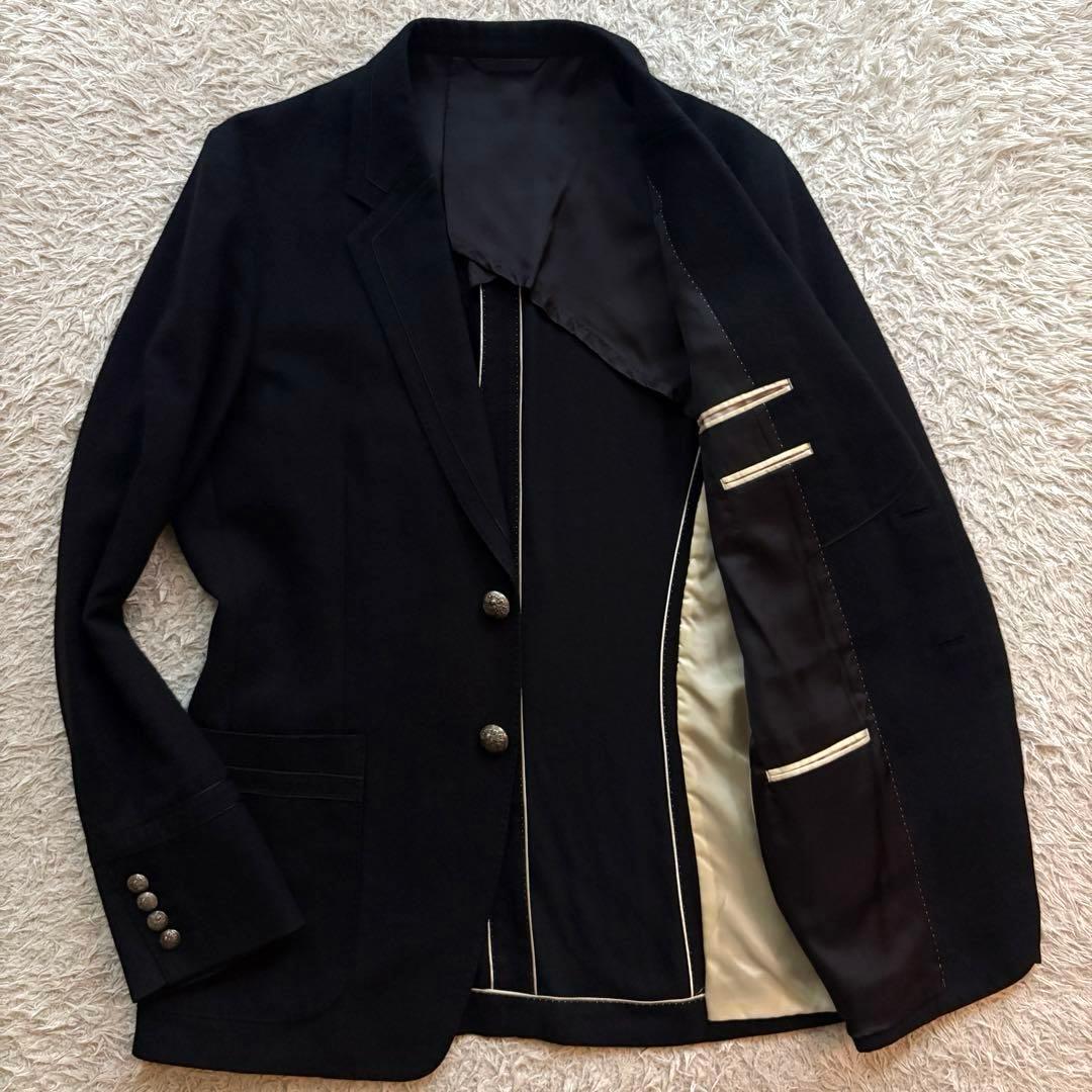 ★希少 Lサイズ★ ポールスミス ナポレオンジャケット 銀ボタン 日本製 黒