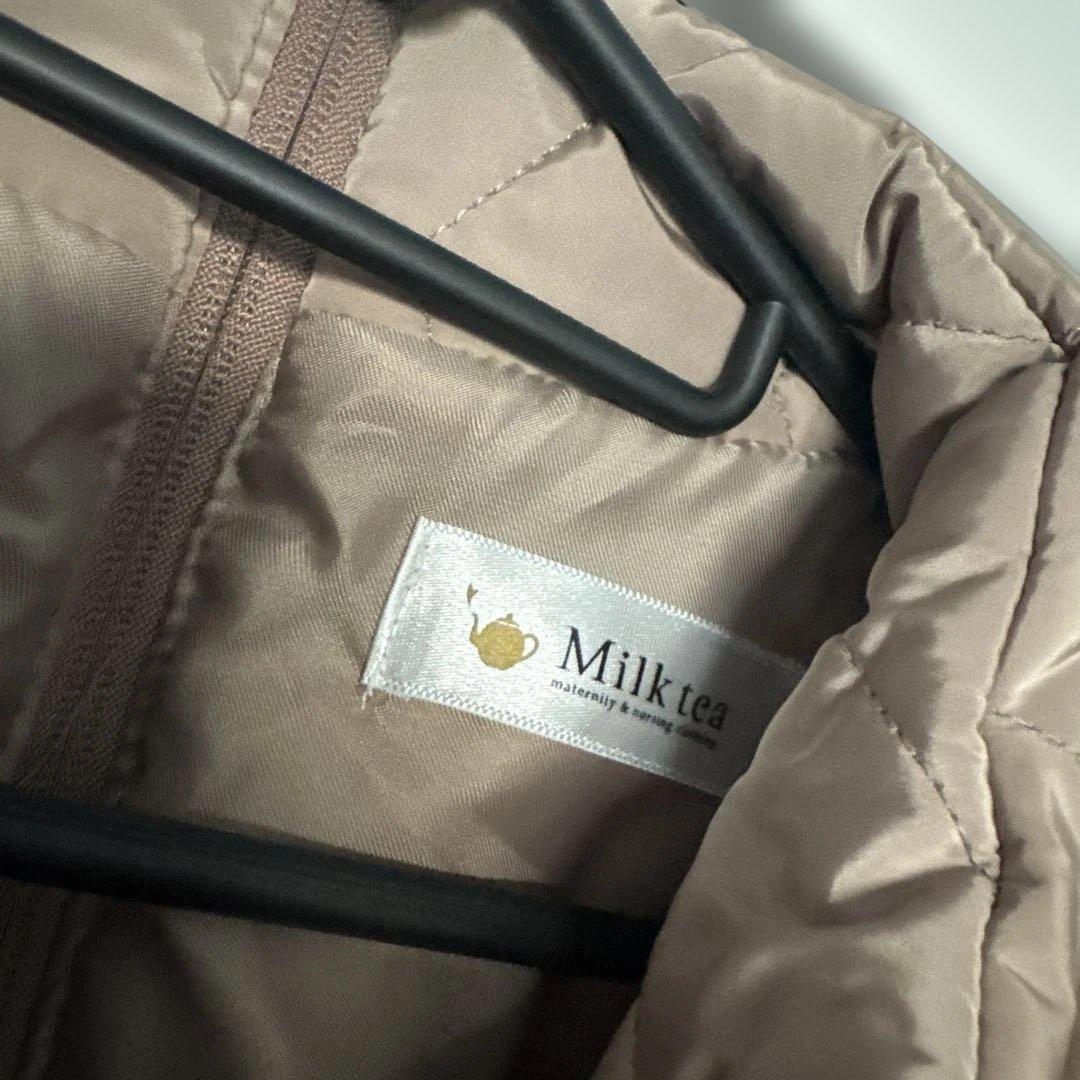 最終値下げ！【極美品】ミルクティー 中綿ロング ママコート4way ベージュ