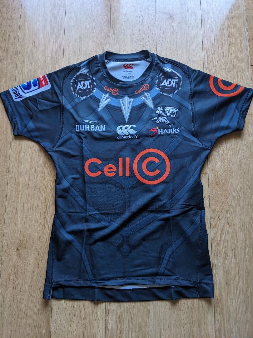 ラグビー 選手支給ジャージ 南アフリカ シャークス L 新品 背番号8 #2