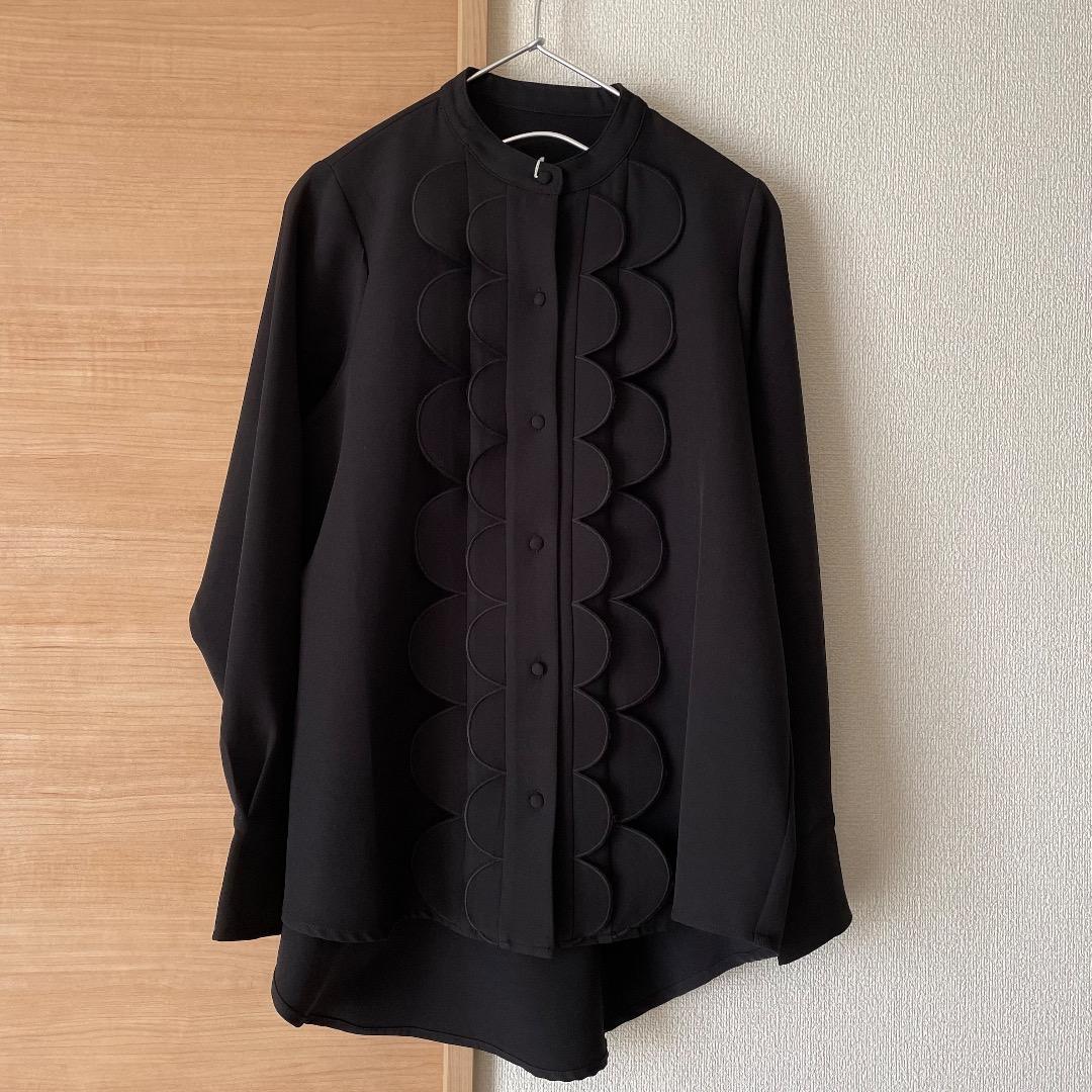 【ぱんだカート】シークレットトロフィー スカラップブラウス 黒