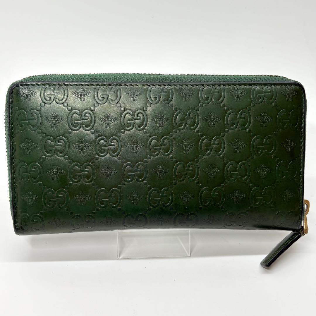 GUCCI グッチ　長財布　ラウンドファスナー　GG アニマリエ　ビー