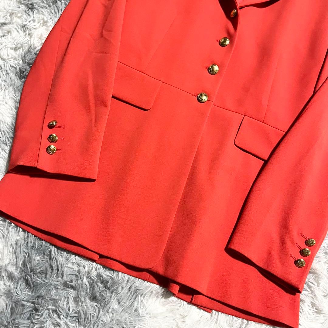 HERMES エルメスカラー　レディース　テーラードジャケット　金ボタン　42