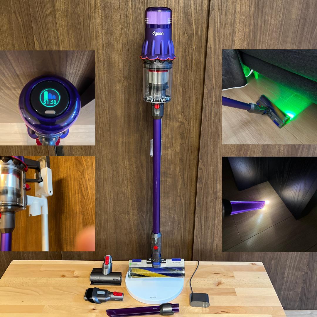 dyson SV18 レーザーヘッド、光るLEDノズル、純正スタンド