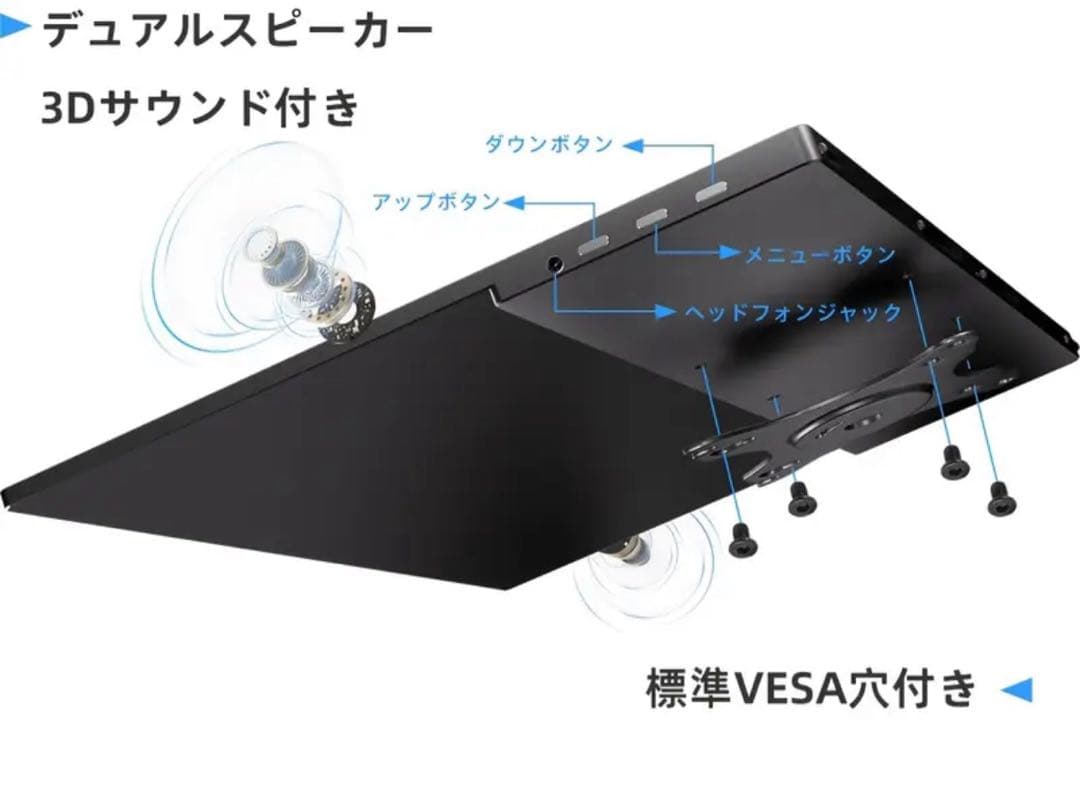 新品未使用Ingknok ポータブルモニター 18.5インチ FHD 1080P