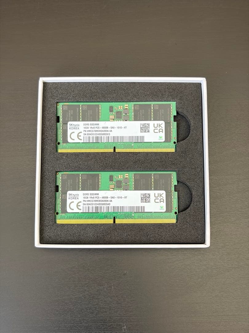 メモリー SKhinix DDR5 SODIMM 4800MHz 32GB(16GBx2)