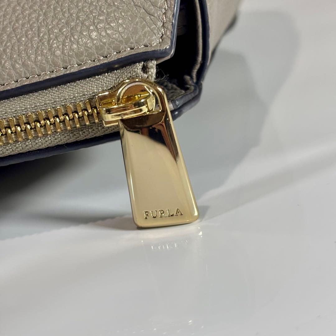【極美品】 FURLA フルラ ジャダ 2WAY ショルダーバッグ グレージュ