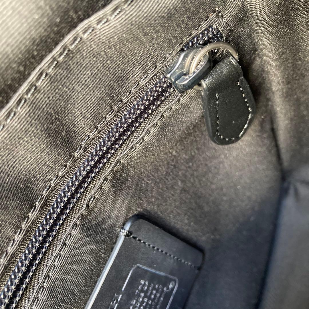 未使用級 COACH 黒 ブラック ハドソン メッセンジャー 革 レザー