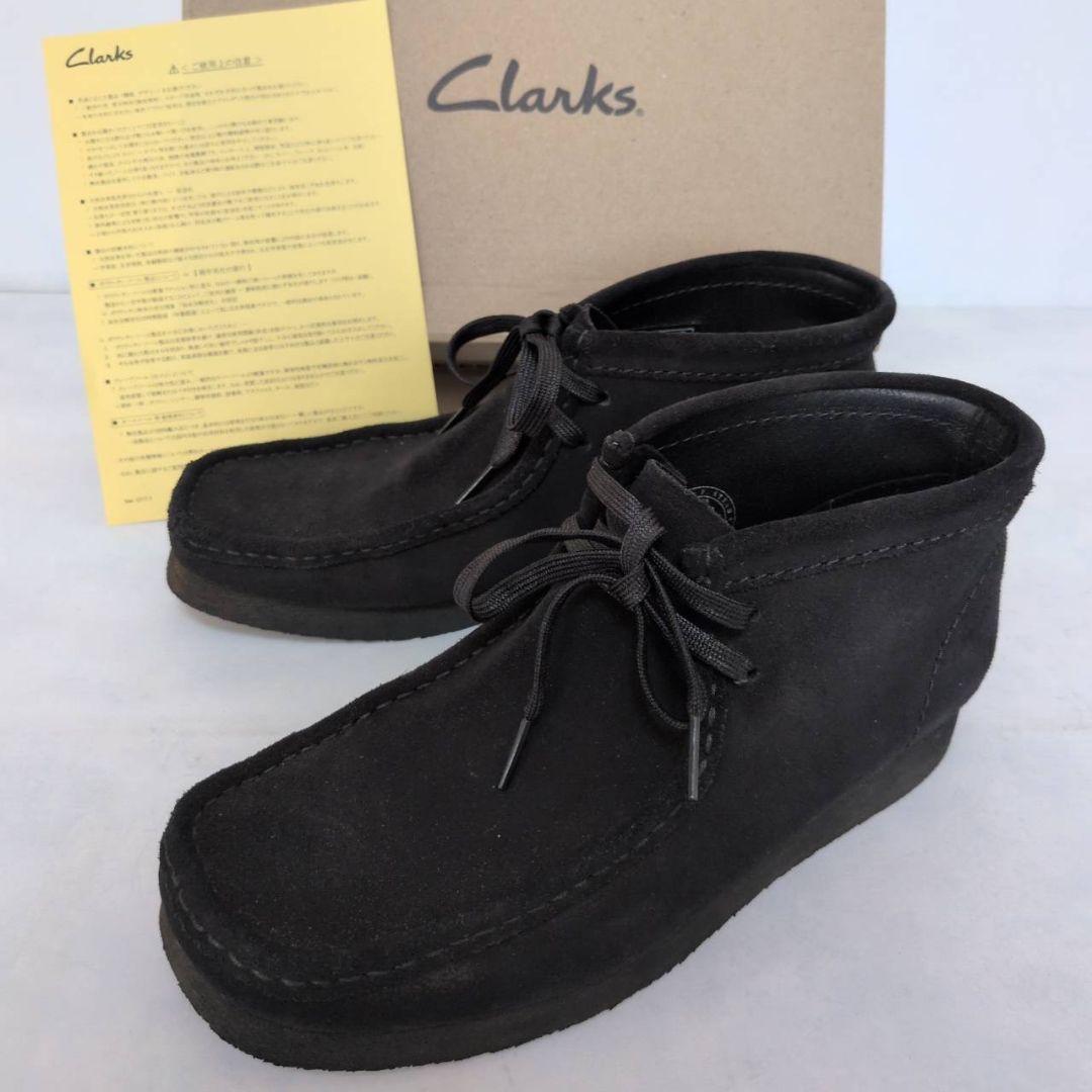【極美品】Clarks ワラビーブーツ 黒 スエード メンズ 箱付 送料無料