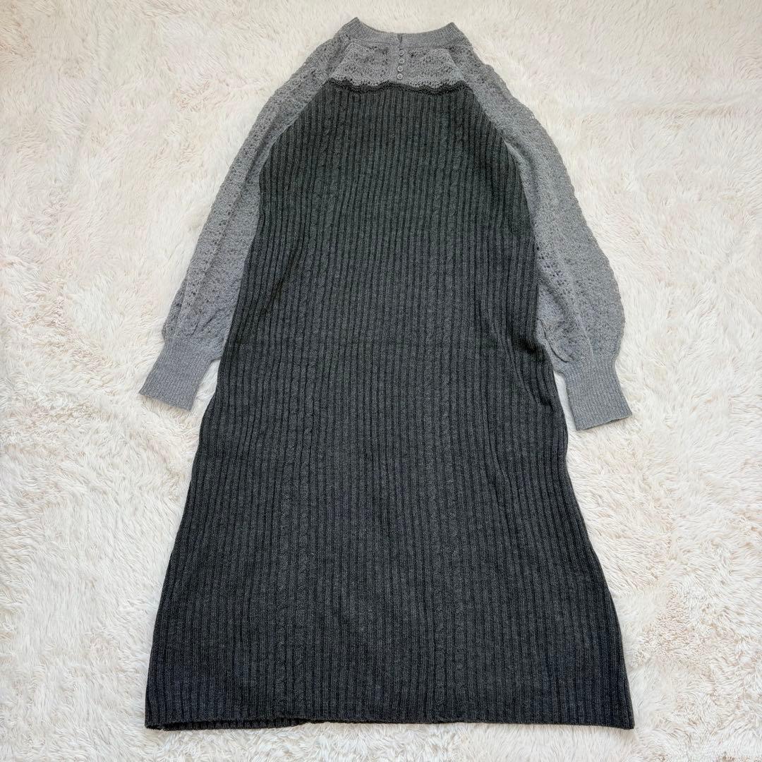 ウィルフリー　mohair like openwork rib knit OP