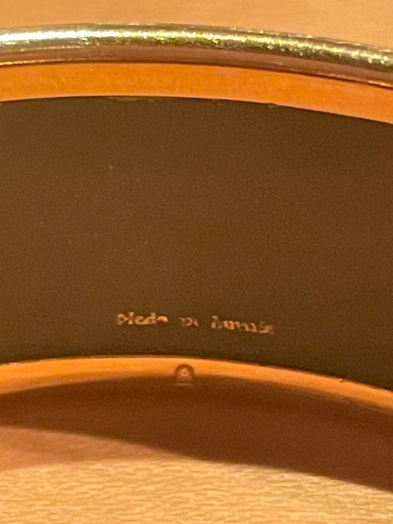 HERMES エスニック柄 エナメルバングル　ラージ　ヴィンテージ