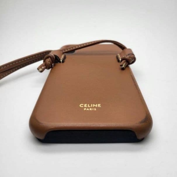 CELINE レザー iPhone X XSケースストラップ