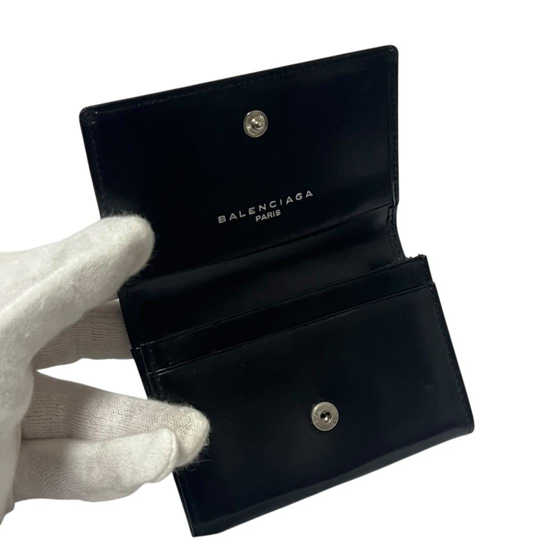 BALENCIAGA バレンシアガ 名刺入れ　パスケース　BBロゴ　レザー