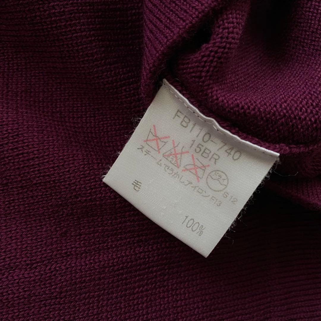 バーバリー ロンドン ノバチェック ロゴ刺繍 ニット カーディガン 15 大きい