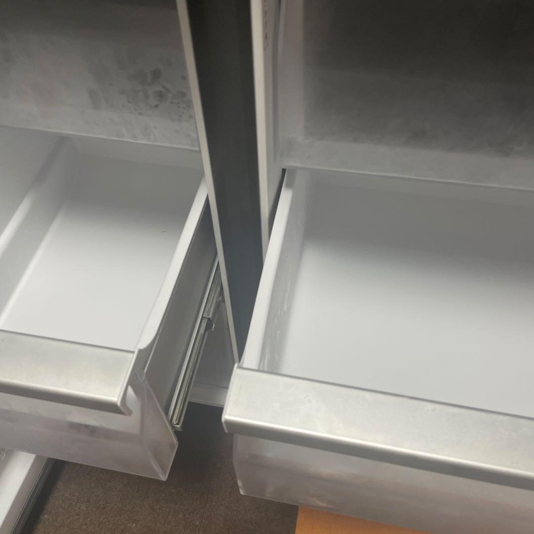 美品　値下げ　アクアAQUA AQR-TZ51J ブラウン 木目調 両開き冷蔵庫