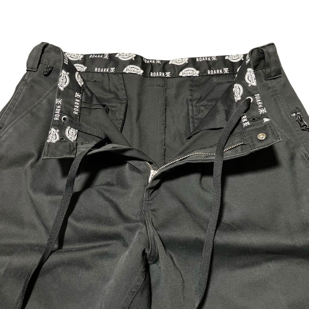 ROARK × Dickies ワークパンツ Lサイズ ブラック 黒