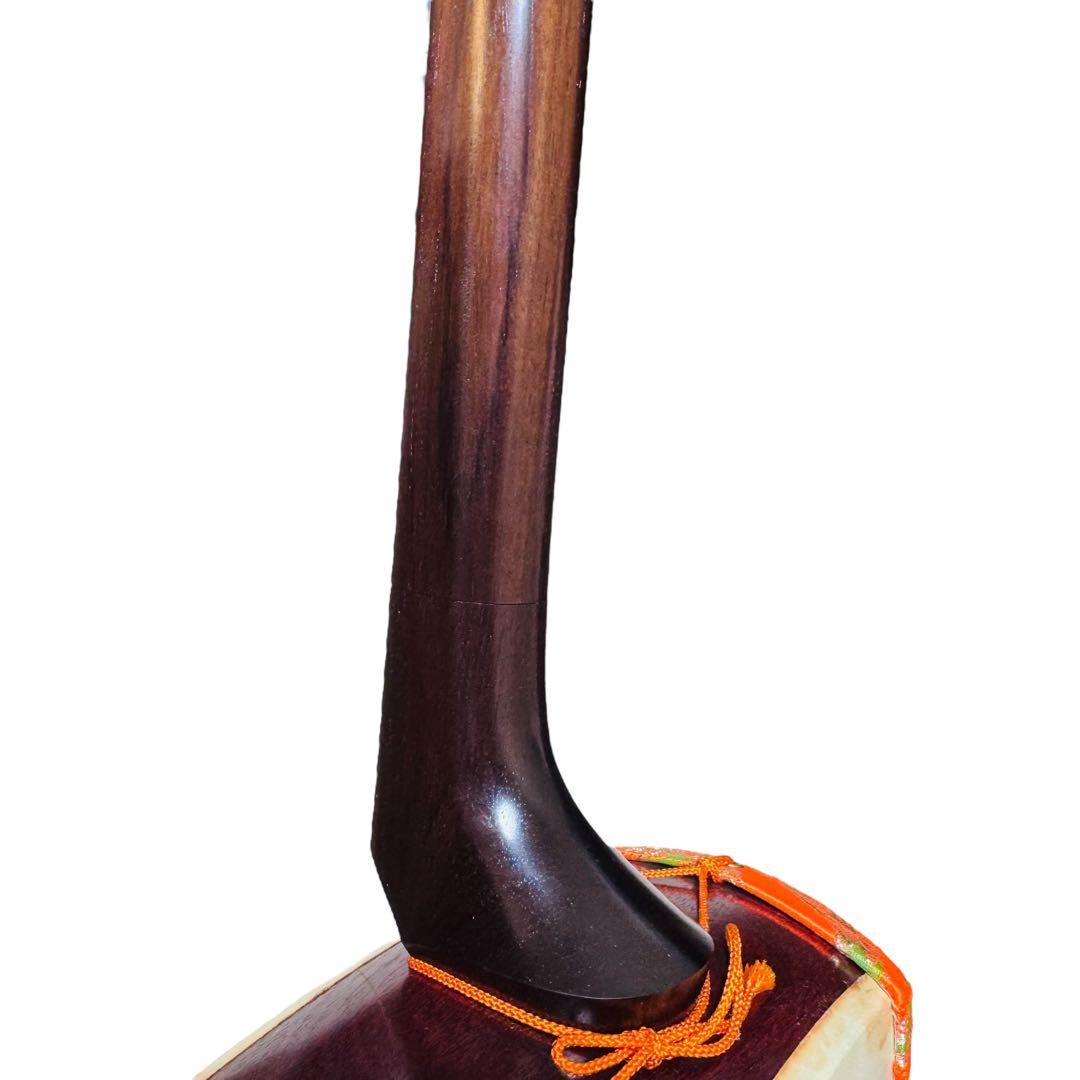 三味線 中棹 正寸　民謡　地唄　皮破れあり　ハードケース付き