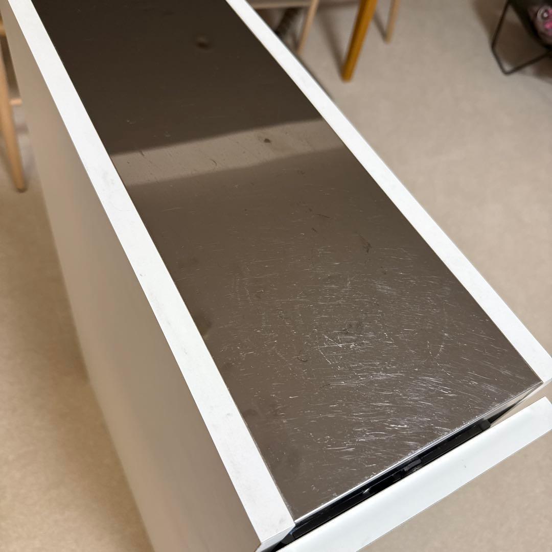 ダブルステンレス天板引き出し収納 20cm幅