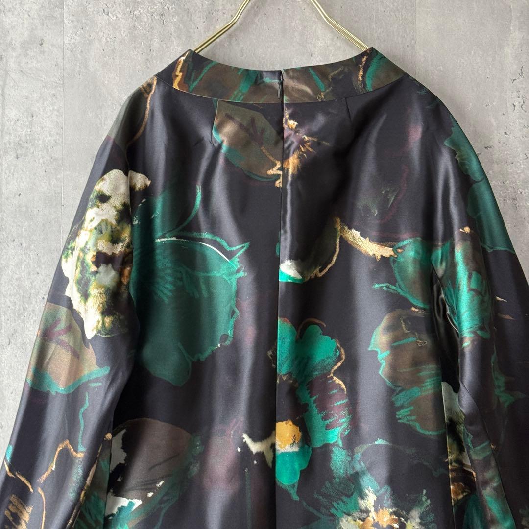 ヨシエイナバ yoshie inaba 総柄サテンワンピース 希少 サンプル品