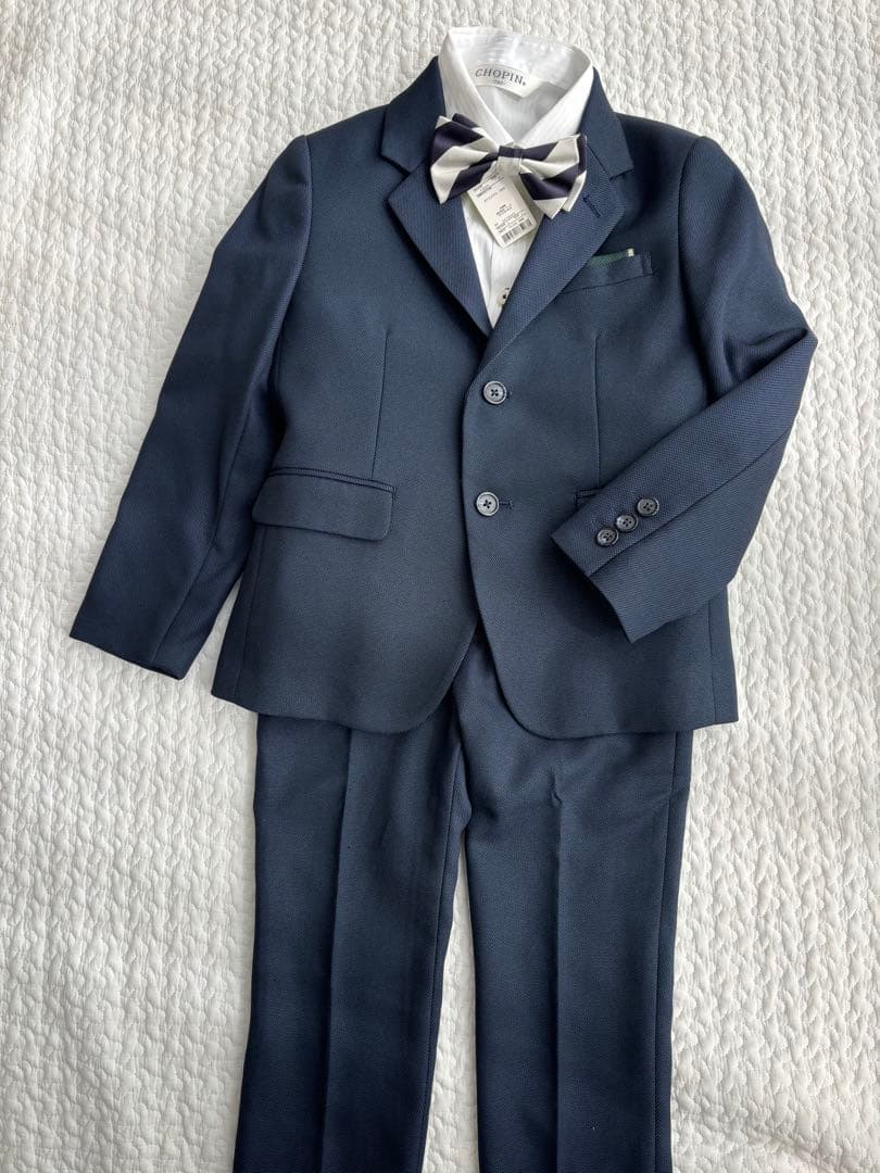 Chopin　ショパン　120cm スーツ上下　卒園　入学式　長ズボン　ネイビー