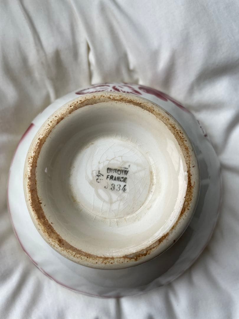 あーちゃんアンティーク　カフェオレボウル　ディゴワン　サルグミンヌ　薔薇