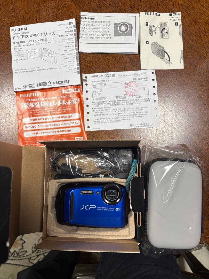FUJIFILM FINEPIX XP90ブルー防水デジカメ　超美品