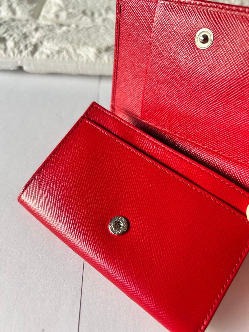PRADA プラダ　サフィアーノレザー ケース　カードケース　 レッド