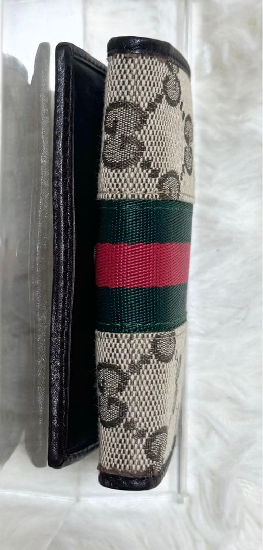 【新品未使用】GUCCI 6連キーケース　GG柄キャンバス　シェリーライン