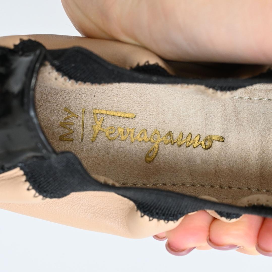 ■ 47977★フェラガモ MY PARIS10 フラットシューズ　ヴァラ
