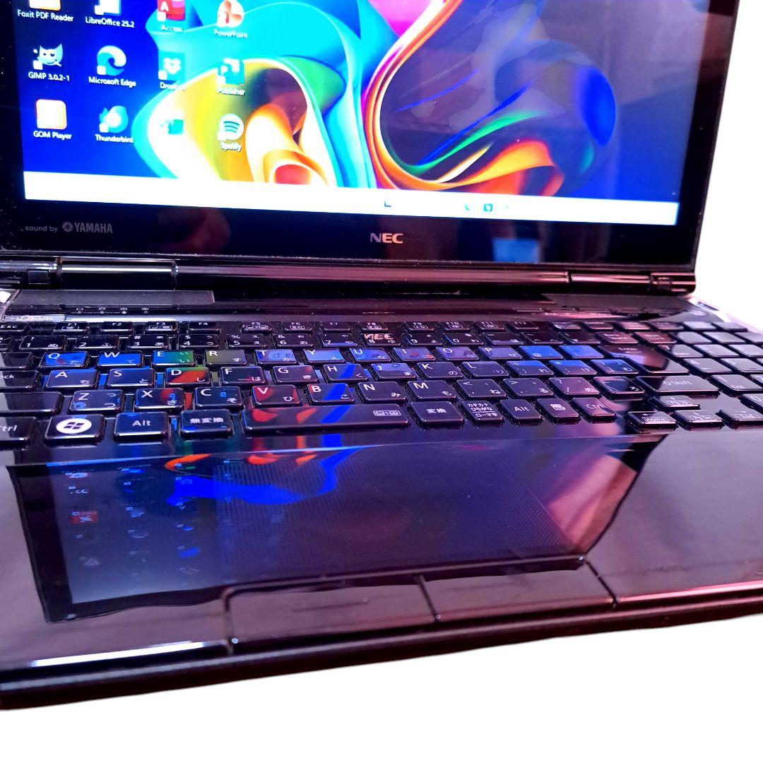 ノートPC ブラック Windows11 オフィス付き i7 16GB SSD