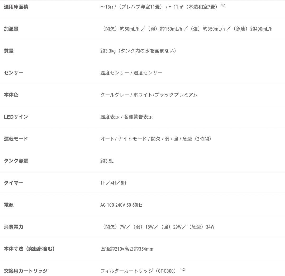 新品未使用 cado カドー 加湿器 STEM 350 (HM-C350)