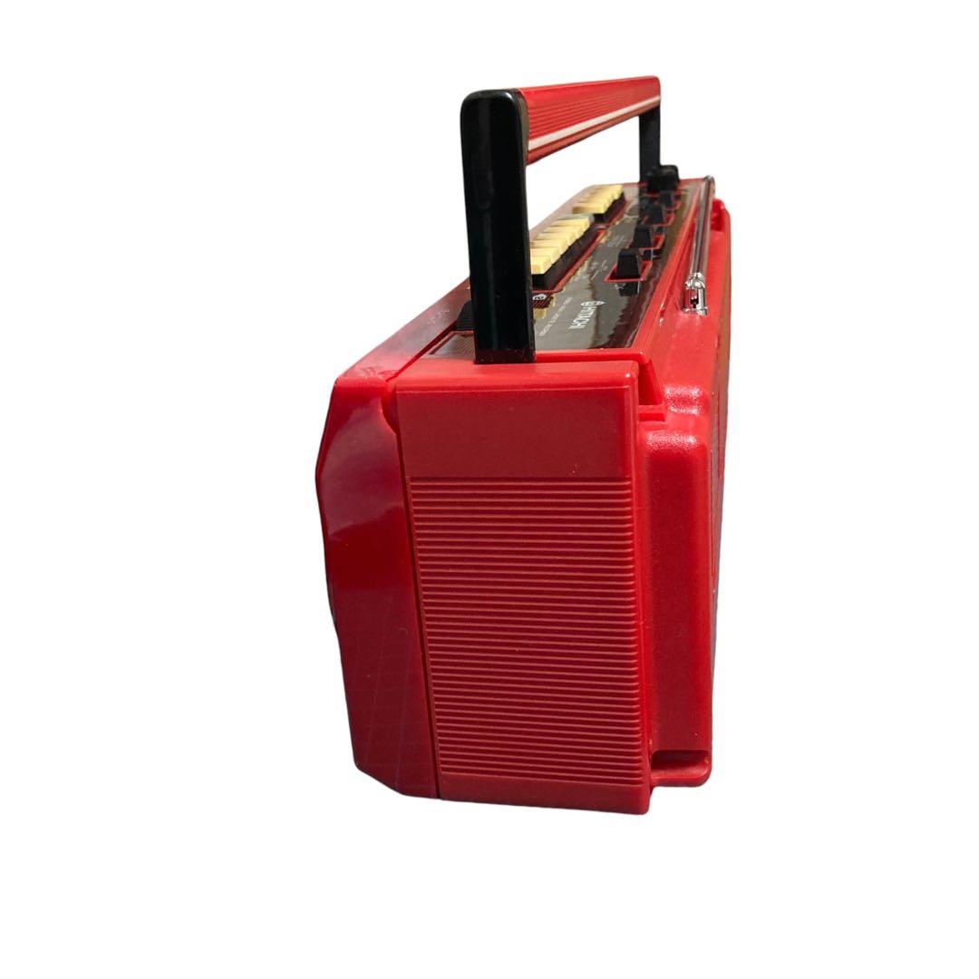 【動作品レア】 昭和レトロ 日立AM&FMラジオ・カセットデッキTRK-W110