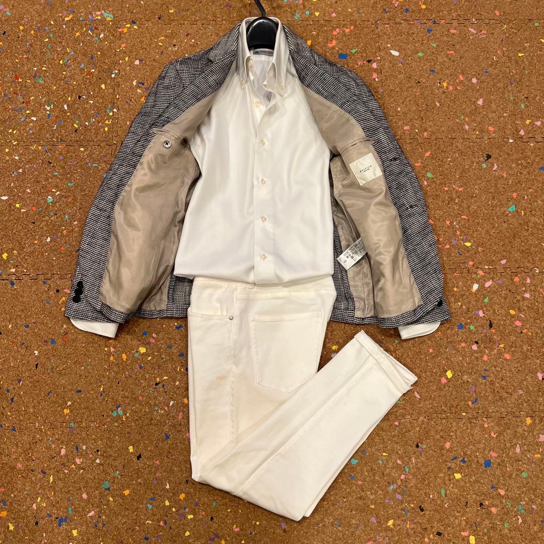 EDIFICE ジャケット 白×紺 Sサイズ