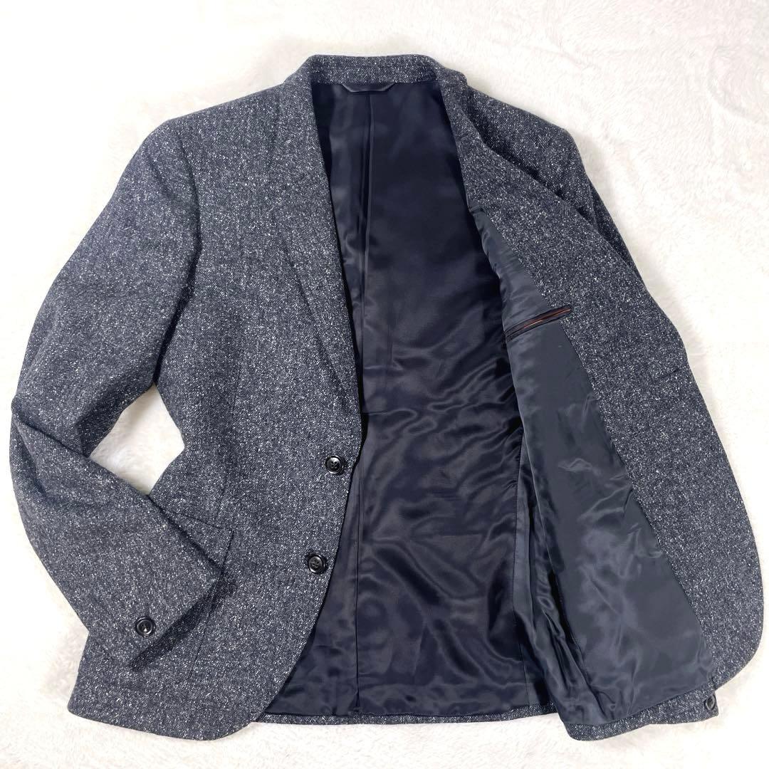 美品 ポールスミス ウールシルク M ホームスパン生地 テーラードジャケット