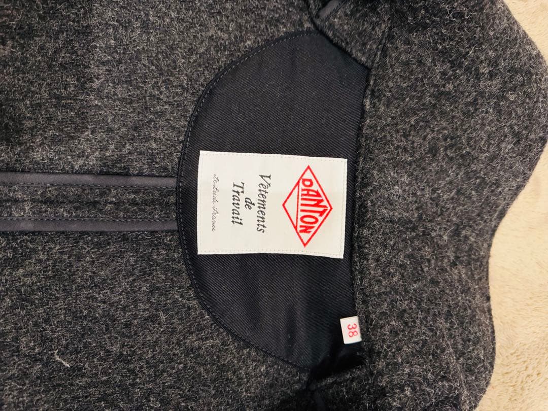 美品】DANTON ダントン ウール混紡 ダッフルコート グレー