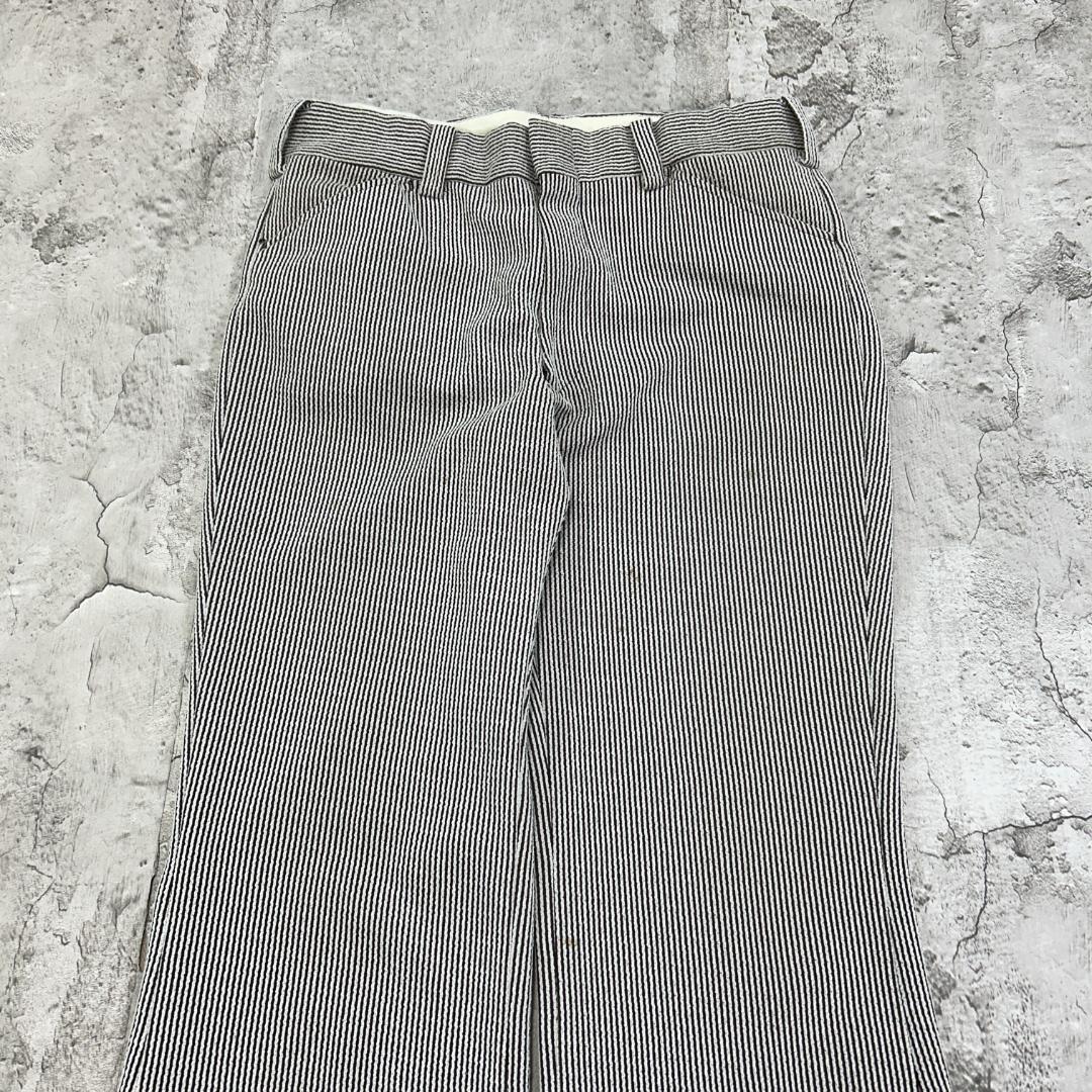 ご*す様 70s　zayre　ストライプ　スラックス　古着　ブラウン　ホワイト