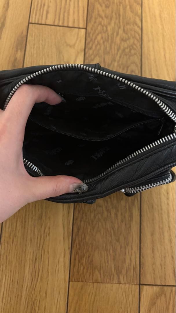 バッグ Kmrii hip bag CRAZY SILVER STUDDED