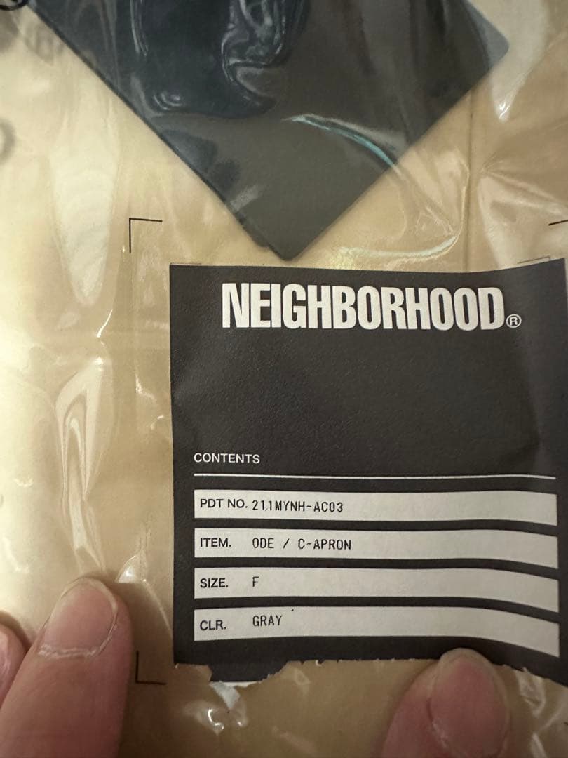 MATCH　NEIGHBORHOOD エプロン　グレー フリー　新品未使用