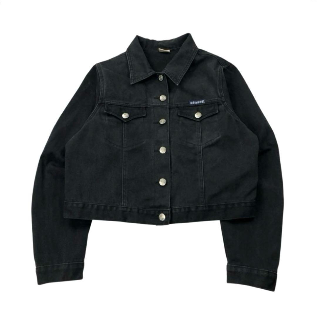 【レディース】90s stussy デニムジャケット オーストラリア製 黒 S