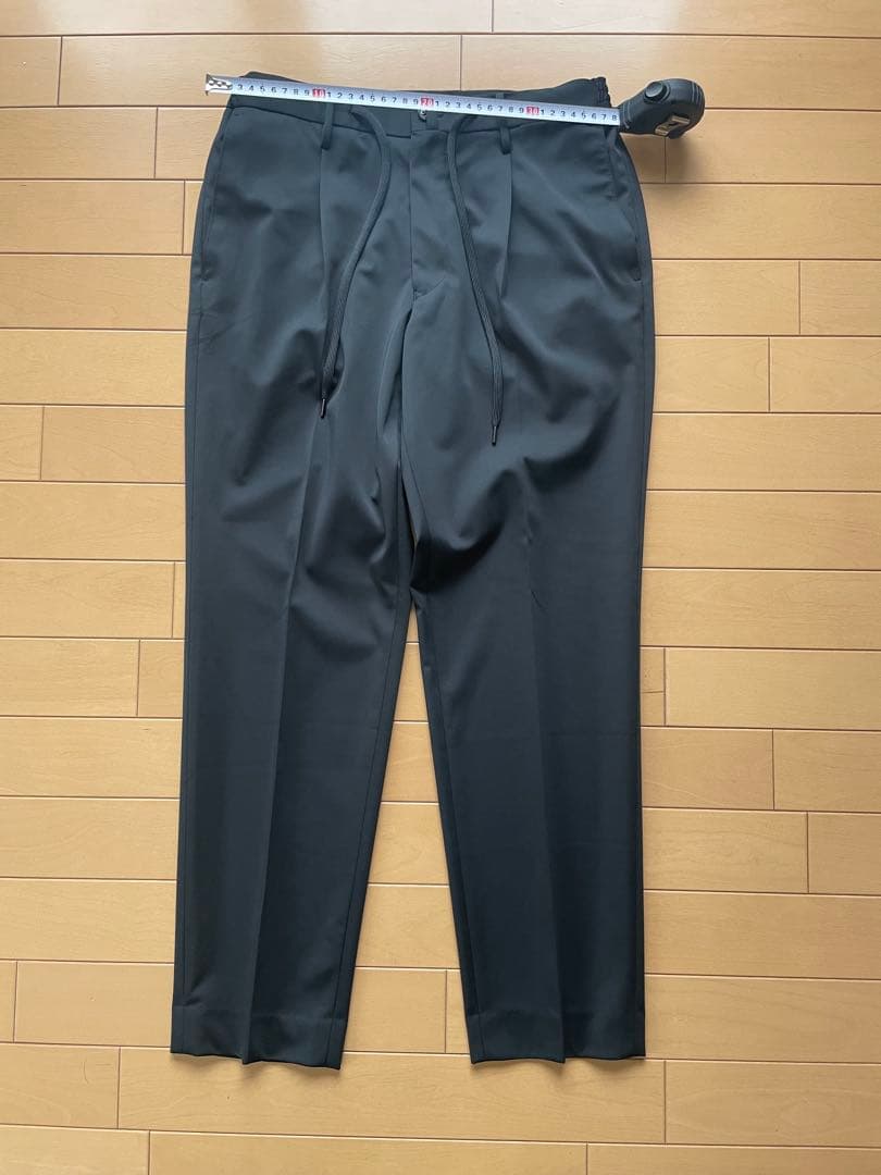 + CLOTHET マットツイスト ダブルジャージーパンツ　黒ブラック　サイズ1