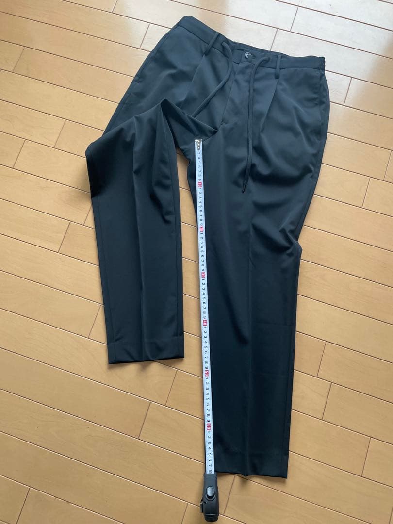 + CLOTHET マットツイスト ダブルジャージーパンツ　黒ブラック　サイズ1