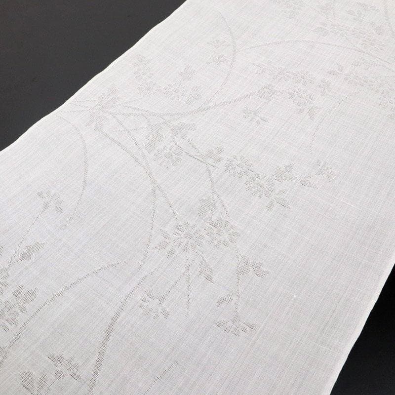 《まー★襦袢仕立て＋衣紋抜き＋長襦袢小千谷紋紗白■野菊反24-296》