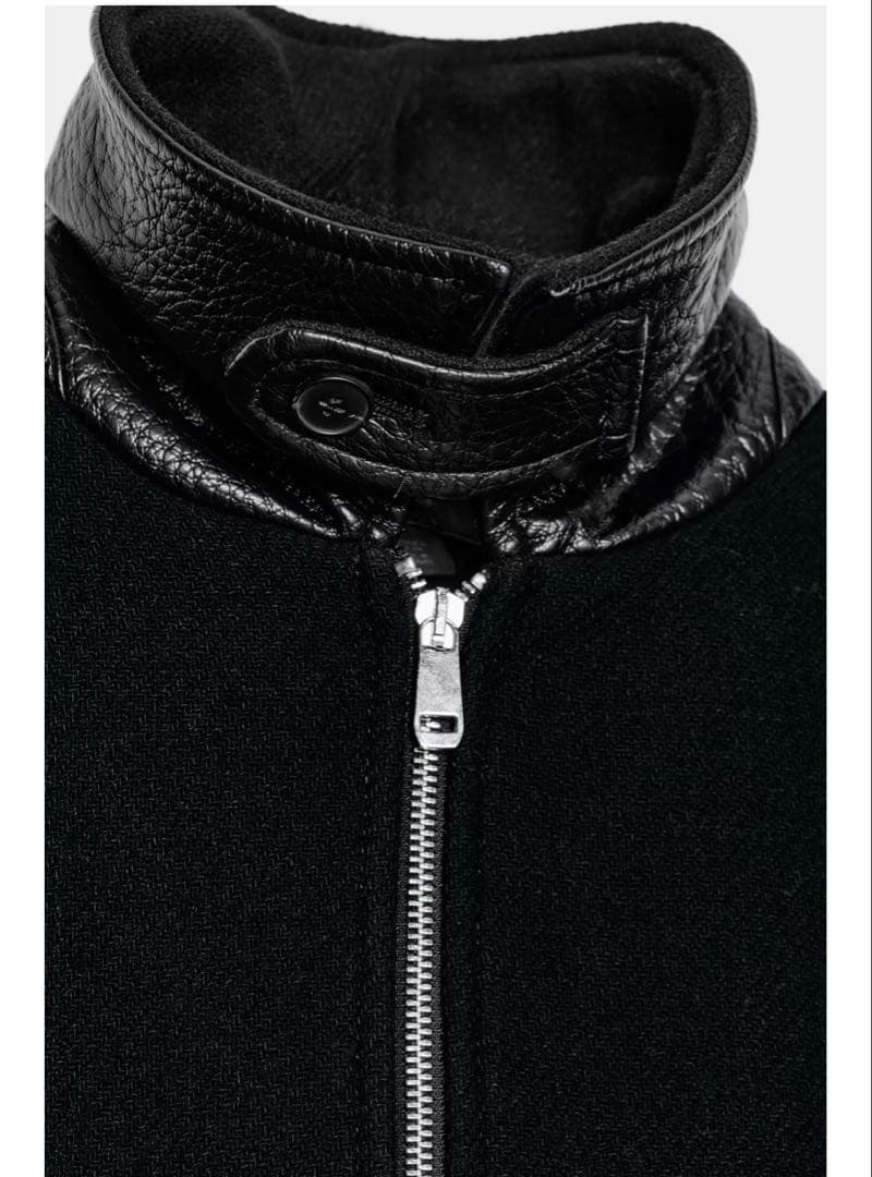 ZARA新品タグ付き13590円　ウール調コントラストカラーボンバージャケットS