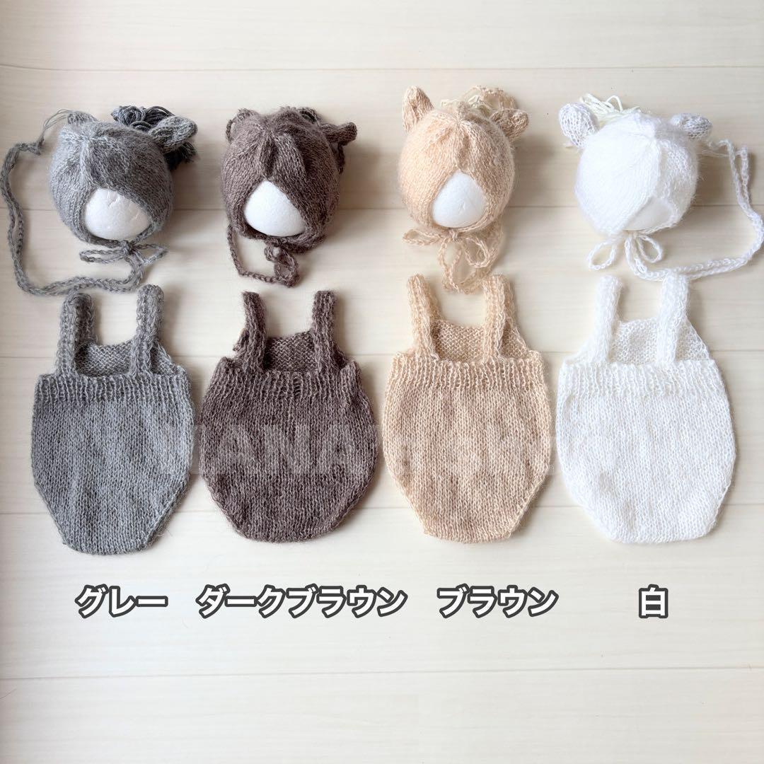 Lかごセット【ブラウン馬】♪ニューボーンフォト撮影衣装 小道具　干支　月齢フォト