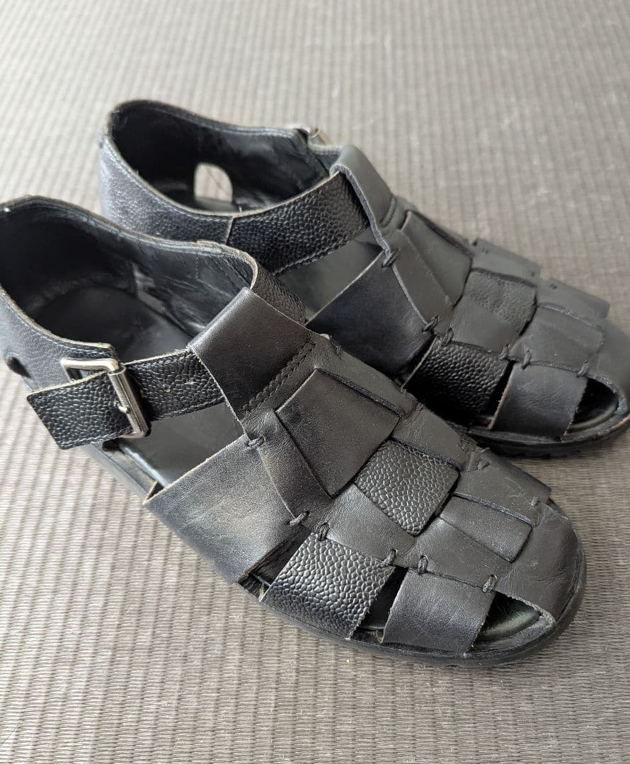 Paraboot パラブーツ ブラック レザーサンダル　グルカ 25.5cm