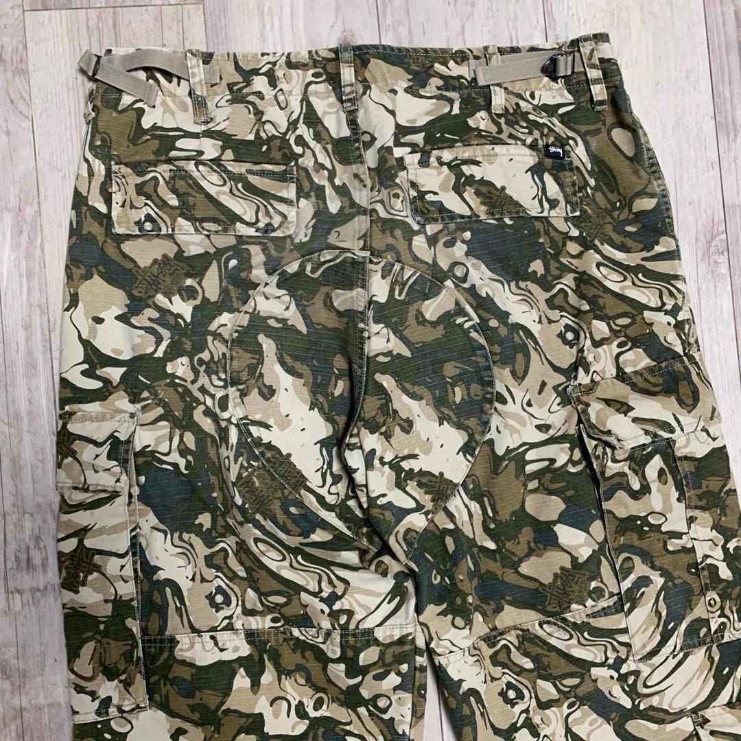 ステューシー リキッド マーブルカモ カーゴパンツ 迷彩