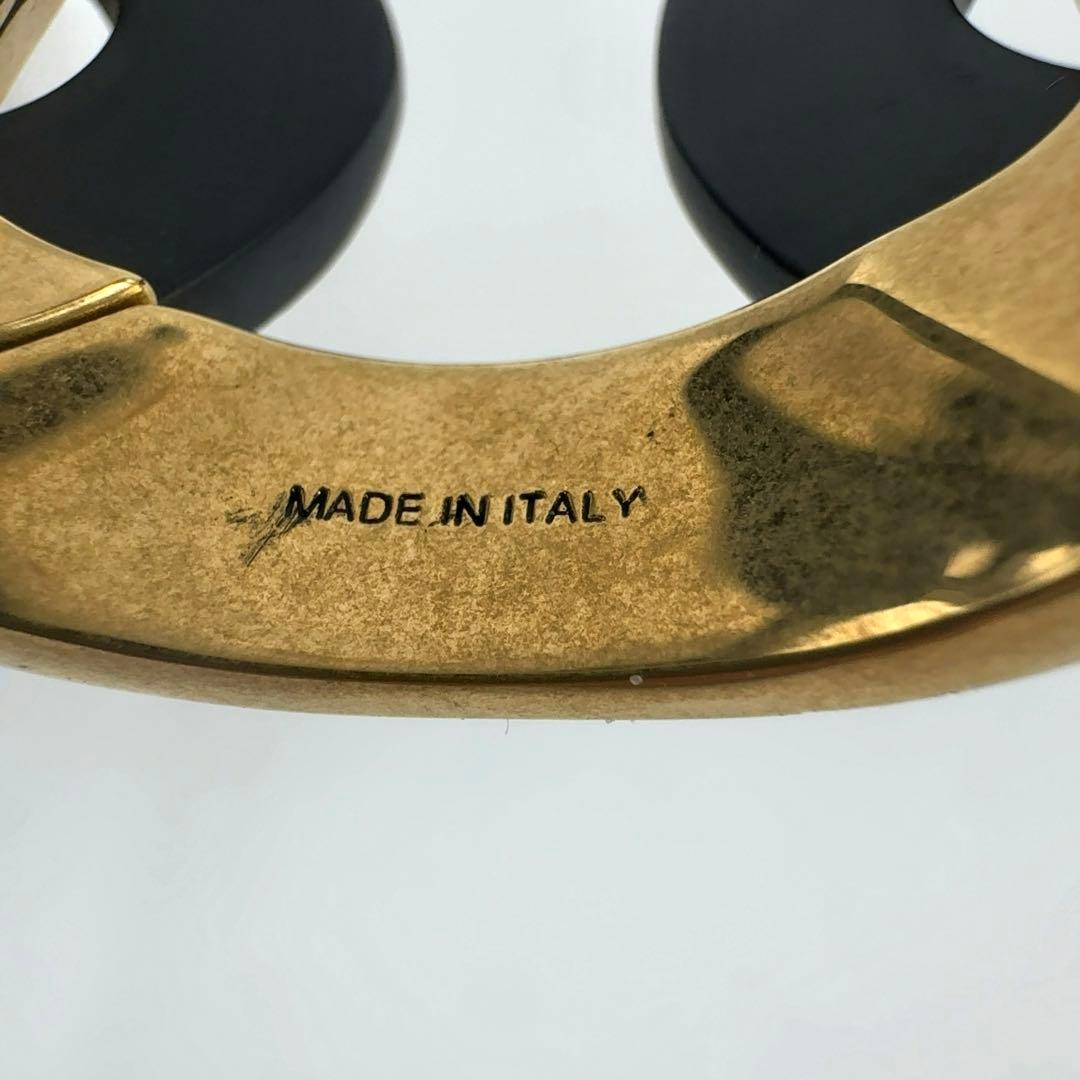 【美品】TOD'S ケイト ブラック ゴールド バングル レディース