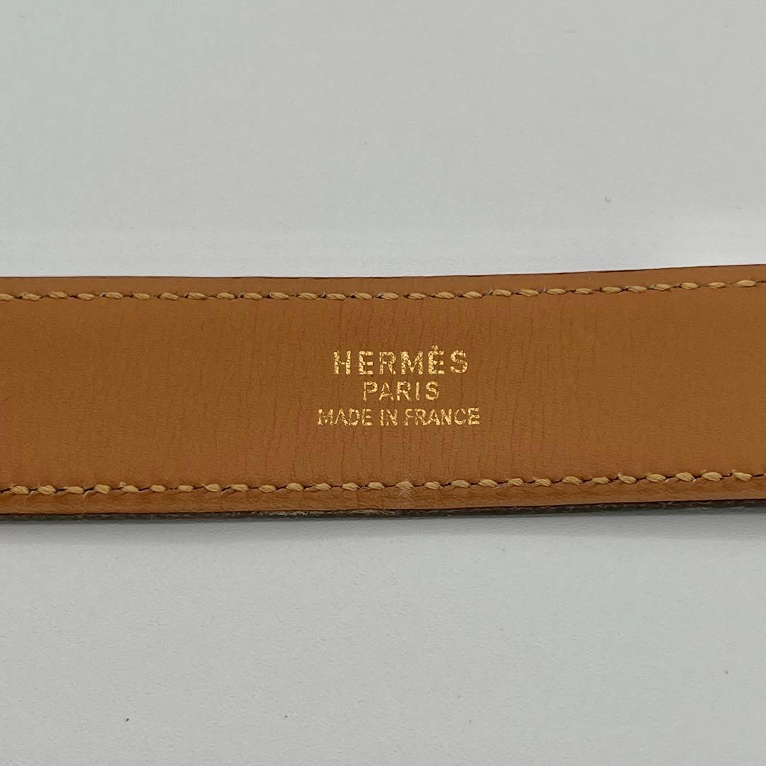 HERMES エルメス　ベルト　レザー　シェーヌダンクル　◯V刻印　65
