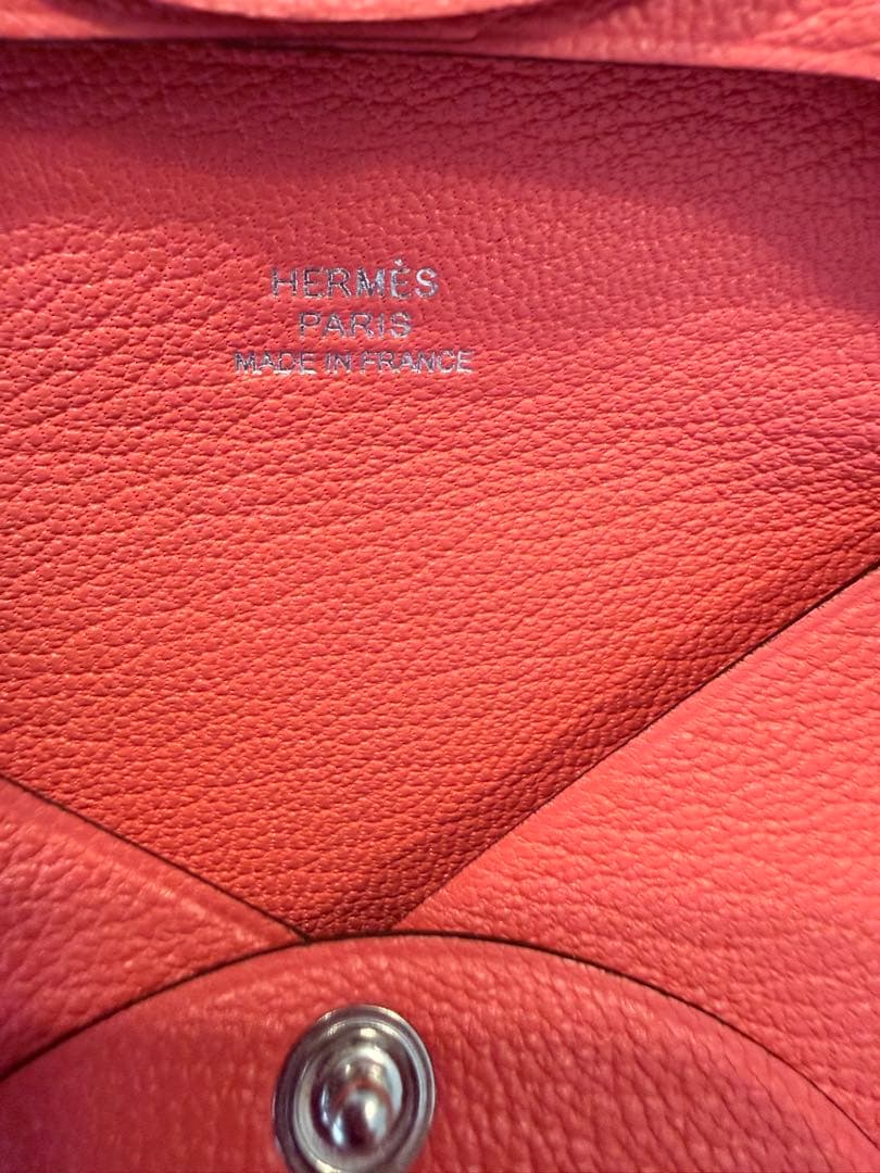 HERMES バスティア　ローズコンフェッティ　ピンク ケース　小銭入れ