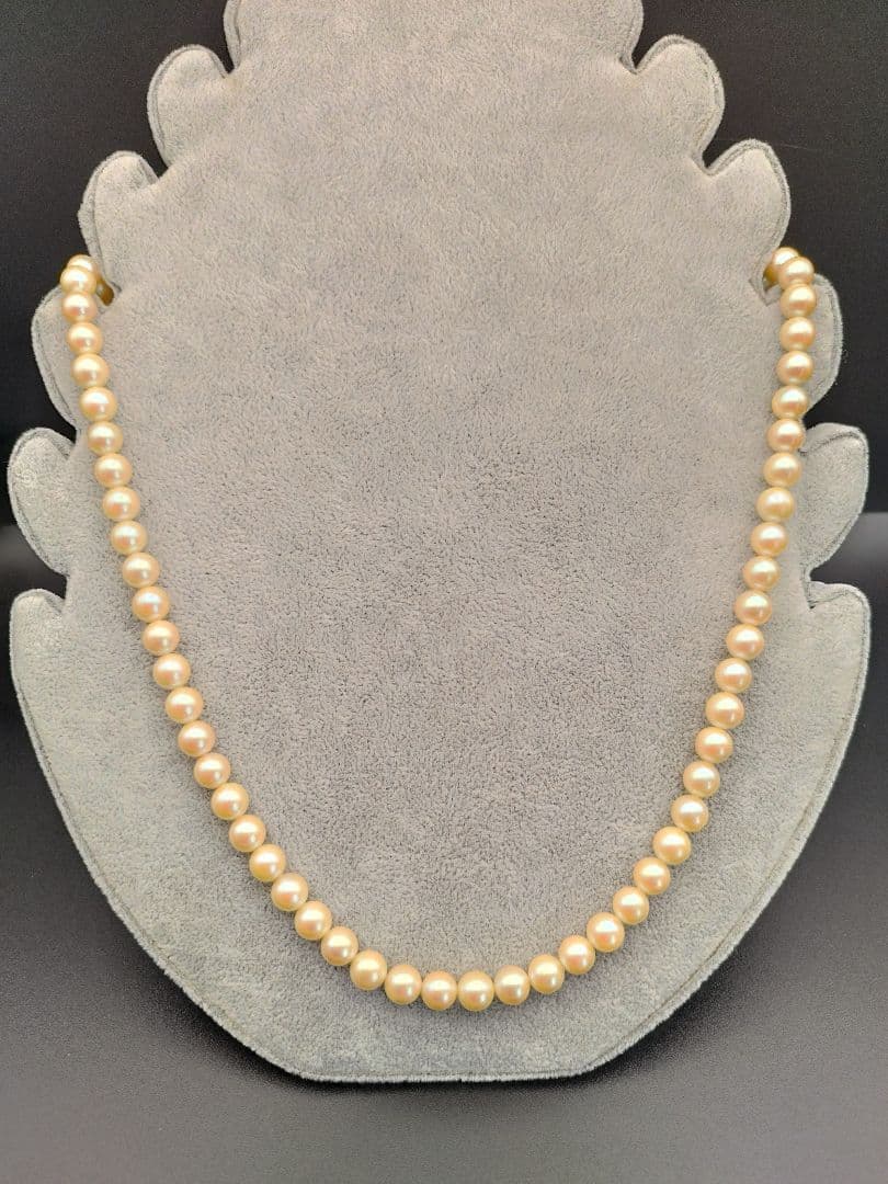 アコヤ本真珠 ロングパールネックレス あこや 照り silver925